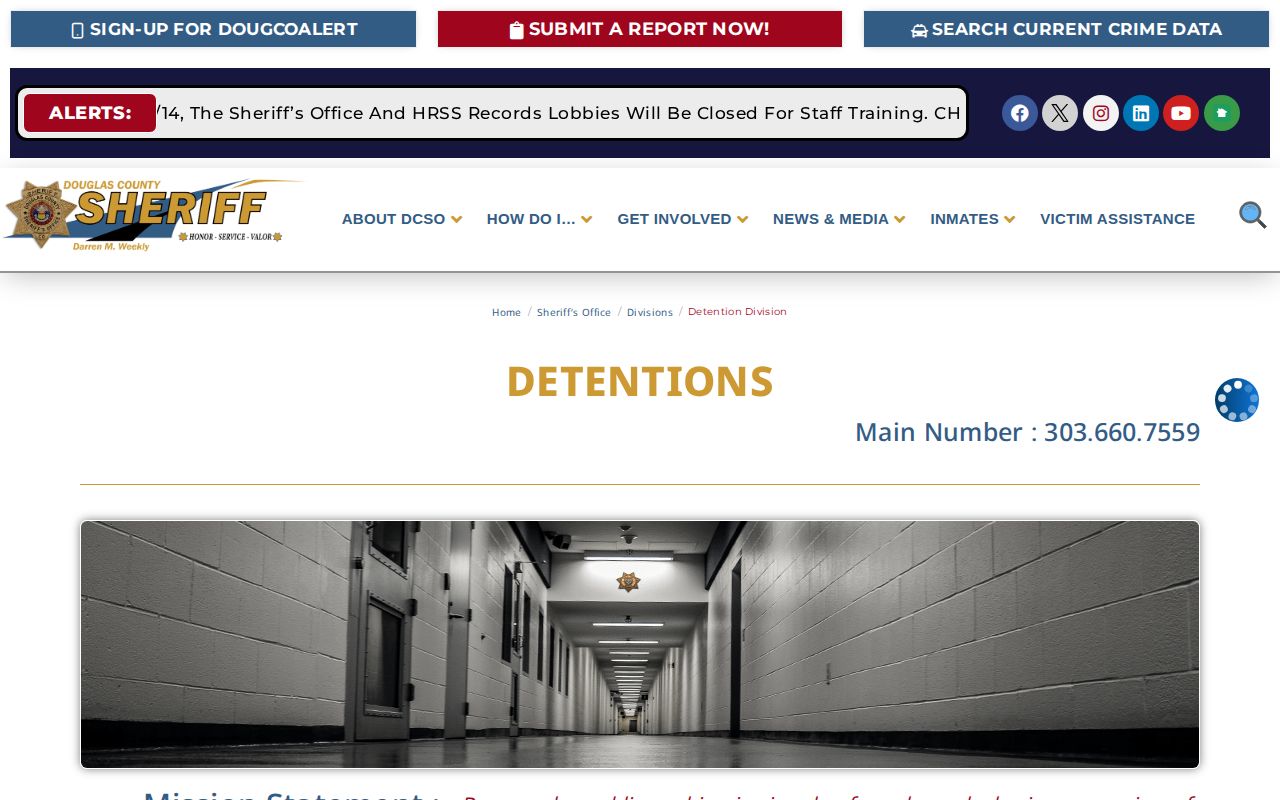 Douglas County Jail release records facility page